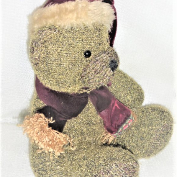 14" Vintage TEDDY BEAR Russ Berrie & Co. SHIMMERS Stuffed Animal Stuffed Toy Col - Picture 2 of 5